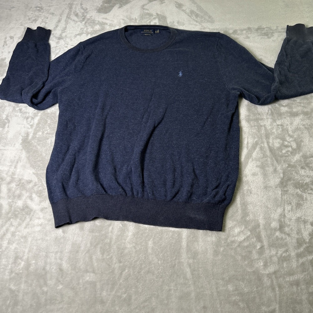 Polo Ralph Lauren Long Sleeve Shirt Mens XXL Blue Pima cotton